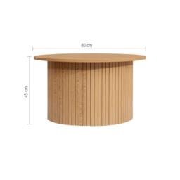 Birlea Axel Round Fluted Coffee Table - thumbnail 9