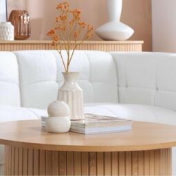 Birlea Axel Round Fluted Coffee Table - thumbnail 3
