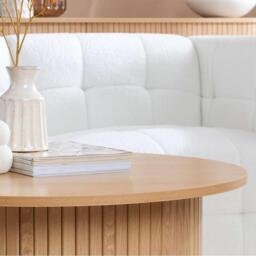 Birlea Axel Round Fluted Coffee Table - thumbnail 4