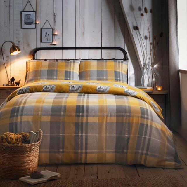 Dreams and Drapes Colville Check Brushed Cotton Duvet Cover Set - image 1