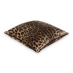 Dolce and Gabbana Casa Leopard Velvet 60x60cm Sofa Cushion - thumbnail 3