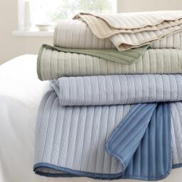 Catherine Lansfield Stripe Quilted Reversible Bedspread - thumbnail 4