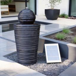 Streetwize Solar-Powered Water Feature - Round Ball & Plinth