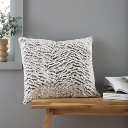 Catherine Lansfield Faux Fur Zip Closure Cushion - thumbnail 1
