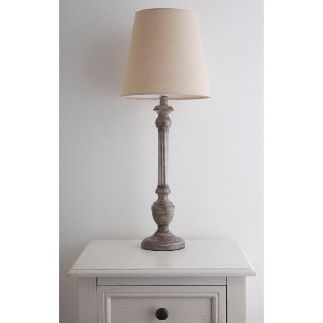 K Living Hague 60cm Resin Table Lamp Grey with Shade - image 1