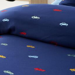 Catherine Lansfield Embroidered Cars Soft Microfibre Duvet Cover Set - thumbnail 3
