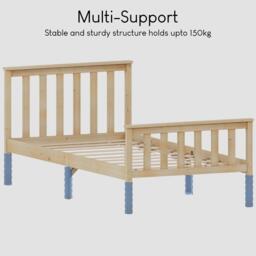Lassic Vida Designs Milan Single Wooden Bed, High Foot - thumbnail 7