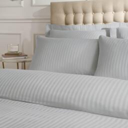 Catherine Lansfield 300 Thread Count Satin Stripe Duvet Cover Set - thumbnail 2
