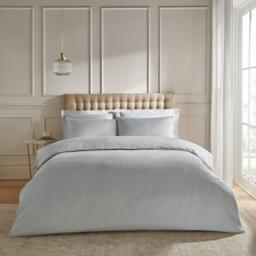 Catherine Lansfield 300 Thread Count Satin Stripe Duvet Cover Set
