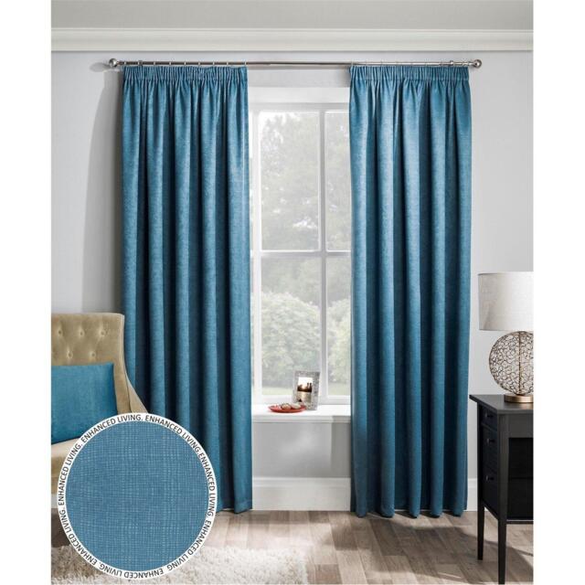 Enhanced Living Matrix Teal Thermal Blockout Tape Top Curtain - image 1