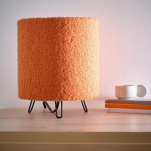 K Living Miami Orange Linen Table Lamp - image 1