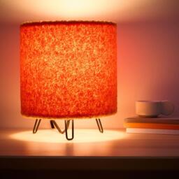 K Living Miami Orange Linen Table Lamp - thumbnail 2