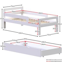 Lassic Junior Vida Taurus Toddler Bed With Storage - thumbnail 2