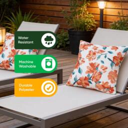 Streetwize Outdoor Pair of Japanese Floral Scatter Cushions - thumbnail 6