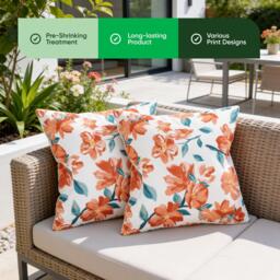 Streetwize Outdoor Pair of Japanese Floral Scatter Cushions - thumbnail 5