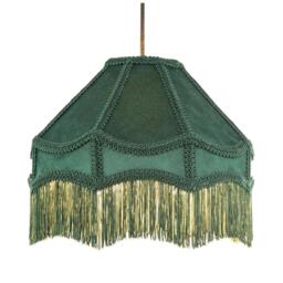 K Living Tassle 10 Inch Dark Green Traditional Shade - thumbnail 2