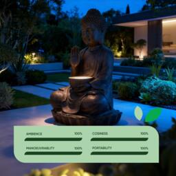 Streetwize Solar Water Feature - Meditating Buddha With Bowl - thumbnail 7