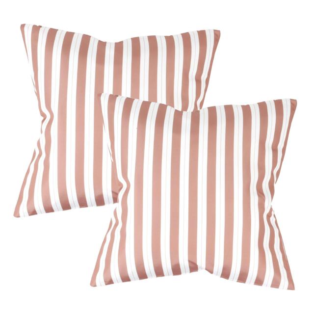 Streetwize Outdoor Pair of Red Striped Scatter Cushions - image 1