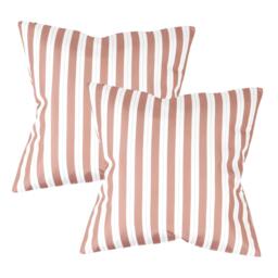 Streetwize Outdoor Pair of Red Striped Scatter Cushions - thumbnail 1