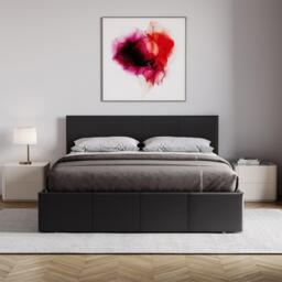 Lassic Lisbon King Size Ottoman Faux Leather Bed UKFR - thumbnail 3