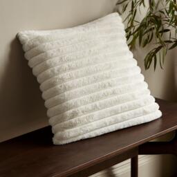 Catherine Lansfield Cosy Ribbed Faux Fur Soft Touch Cushion - thumbnail 1