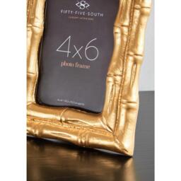 Interiors by Premier Hiba Gold Finish Bamboo Effect Photo Frame 4x6in - thumbnail 4