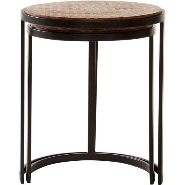 Interiors by Premier Halle Chevron Side Tables - image 1