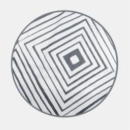 Streetwize Outdoor Rug - Round Aztec Diamond Pattern - thumbnail 3