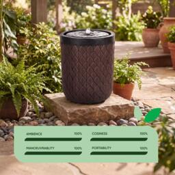 Streetwize Diamond Weave Solar Fountain - Textured Planter - thumbnail 7