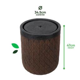 Streetwize Diamond Weave Solar Fountain - Textured Planter - thumbnail 3