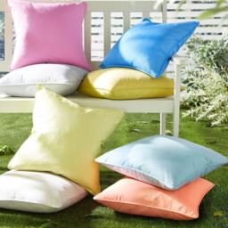 Fusion Indoor Outdoor Plain Dye Water Resistant Cushion - thumbnail 3