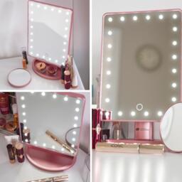 Rio Rose Gold 24 LED Makeup Mirror with mini remov - thumbnail 4