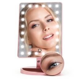 Rio Rose Gold 24 LED Makeup Mirror with mini remov - thumbnail 1
