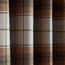 Catherine Lansfield Brushed Woven Glencoe Check Eyelet Door Panel - thumbnail 3