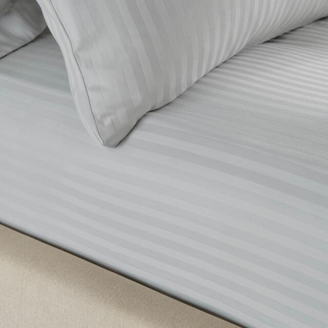 Catherine Lansfield 300 Thread Count Satin Stripe Fitted Sheet - image 1