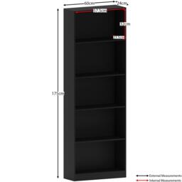 Lassic Vida Designs Cambridge 5 Tier Extra Large Bookcase - thumbnail 2