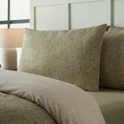 Catherine Lansfield Brushed Herringbone Cotton Duvet Cover Set - thumbnail 3