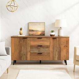 Urban Meuble Rustic Wood Chest Bedroom Storage Durable Design - thumbnail 2