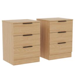 Lassic Trega 3 Drawer Bedside Chest Set Of 2 - thumbnail 9