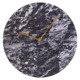 Interiors by Premier Lamonte 30cm Dia Black Marble Wall Clock - thumbnail 8