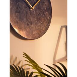 Interiors by Premier Lamonte 30cm Dia Black Marble Wall Clock - thumbnail 3