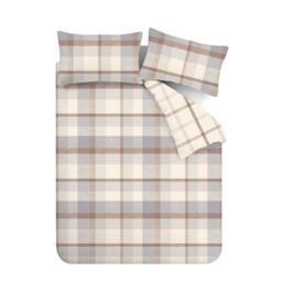 Catherine Lansfield Brushed Cotton Check Duvet Cover Set - thumbnail 5