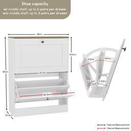 Lassic Vida Designs 2 Drawer Shoe Cabinet - thumbnail 2