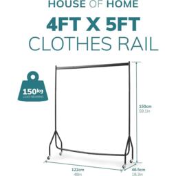 House of Home Extra Heavy Duty 4FT Long x 5FT Clothes - thumbnail 2