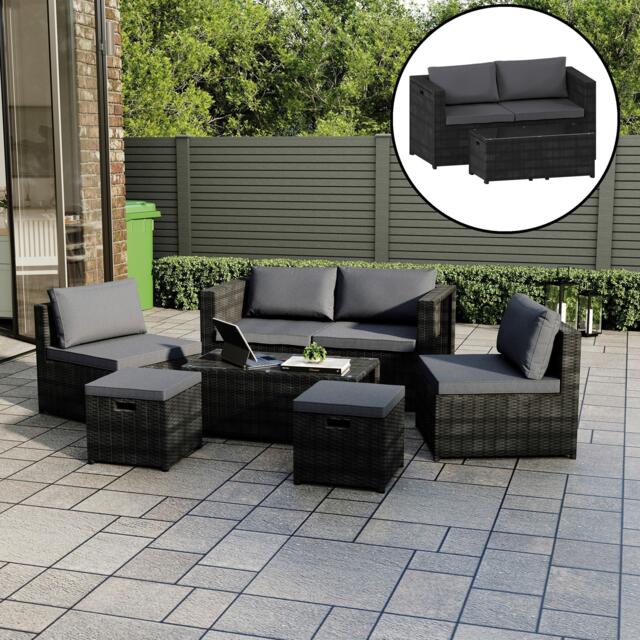 Lassic Islay 6 Seater Rattan Set (Ready Assembled)+ Cover - image 1
