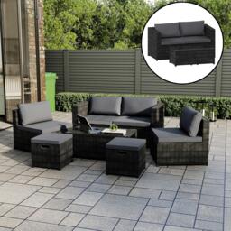 Lassic Islay 6 Seater Rattan Set (Ready Assembled)+ Cover