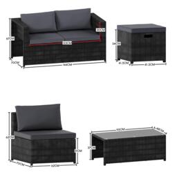 Lassic Islay 6 Seater Rattan Set (Ready Assembled)+ Cover - thumbnail 2