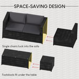 Lassic Islay 6 Seater Rattan Set (Ready Assembled)+ Cover - thumbnail 4