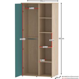 Lassic Junior Vida Neptune 1 Door Wardrobe - thumbnail 2