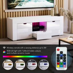 Lassic Vida Designs Eclipse 2 Door 1 Drawer LED TV Unit - thumbnail 4